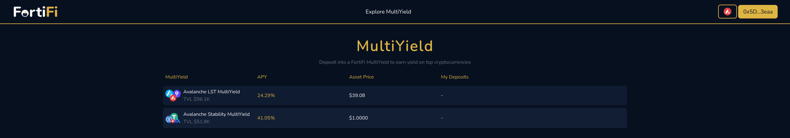 FortiFi - Explore MultiYield