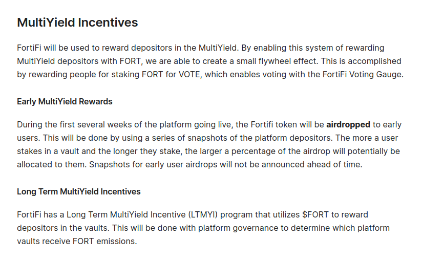 FortiFi - MultiYield Incentives